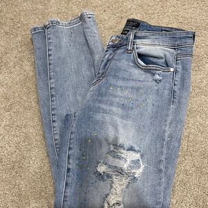 Judy Blue Light Blue Distressed Boyfriend Jeans